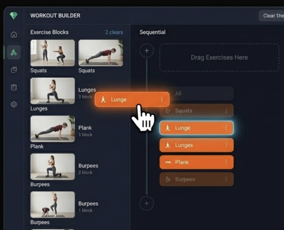 Coach composing a workout